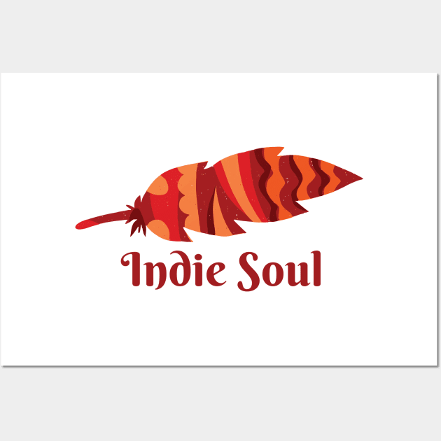 Indie Soul - Feather Graphic Illustration GC-104-03 Wall Art by GraphicCharms